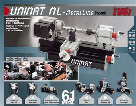 The new slides, counter shafts and tail stocks are much more robust and accuracy is improved. . Unimat metalline review